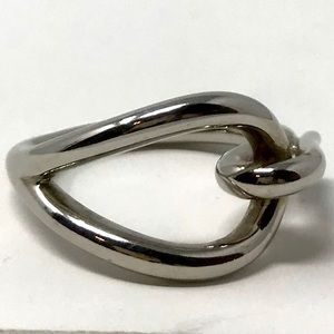 Hermès Jumbo Hook Palladium Scarf Ring
